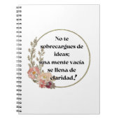 No te sobrecargues de ideas notizblock (Vorderseite)