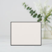 No text, Black Border, Ivory Modern Note Card Einladung (Stehend Vorderseite)