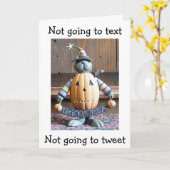 NO TEXTING/TWEETING=NO TRICKING=JUST TREATING KARTE (Gelbe Blume)