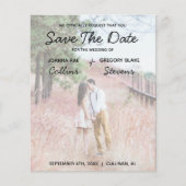 No Theme, Love Budget Photo Save The Date Flyer (Vorne)