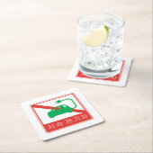 NO Thorfare for NEVs Korean Traffic Sign Rechteckiger Pappuntersetzer (Vor Ort)