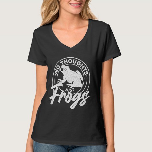 No Thoughts Just Frogs T-Shirt (Vorderseite)