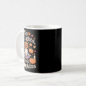 No Thoughts Just Pumpkins Fall Meditation Cozy Hal Kaffeetasse (Vorderseite Links)