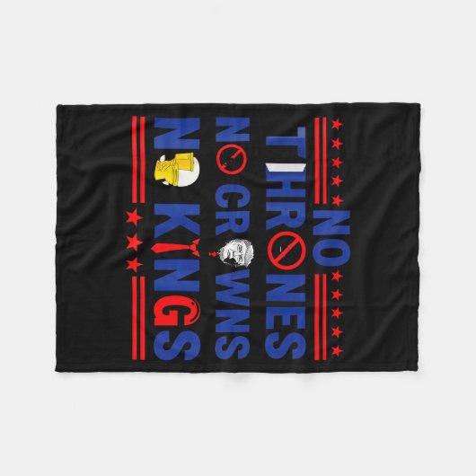 No Thrones No Crowns No Kings  Fleecedecke (Vorderseite (Horizontal))