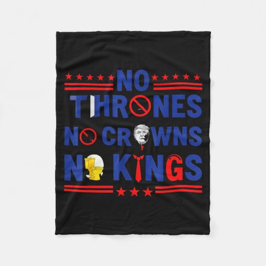 No Thrones No Crowns No Kings Fleecedecke (Vorderseite)