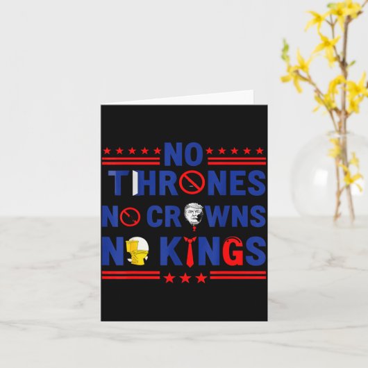 No Thrones No Crowns No Kings Karte (Gelbe Blume)