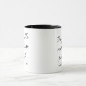 No to decaf Funny Modern Simple Black and White Tasse (Zentrum)