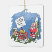 No To Santa Square Keramik Keramikornament (Links)