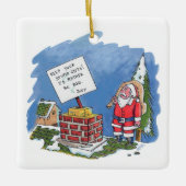 No To Santa Square Keramik Keramikornament (Vorderseite)