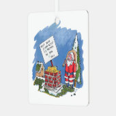 No To Santa Square Metallschmuck Ornament Aus Metall (Vorderseite links)