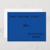 No to the Supreme Court! Postkarte (Vorne/Hinten)