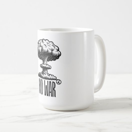 NO TO WAR Coffee Mug Kaffeetasse (VorderseiteRechts)