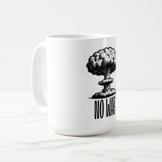 NO TO WAR Coffee Mug Kaffeetasse (Vorderseite Links)