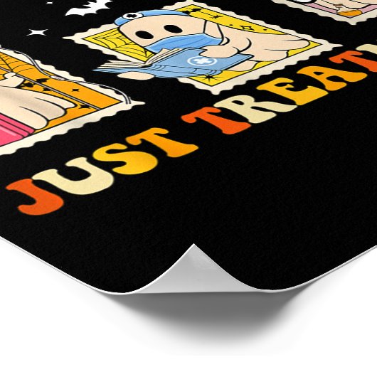 No Tricks Just S Funny Halloween Ghost Nursing Poster (Ecke)