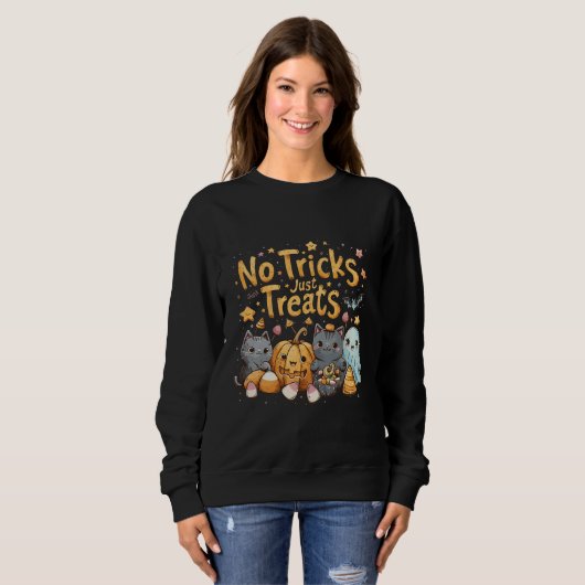 No Tricks Just Treats | ExDesigner | Halloween Sweatshirt (Vorne ganz)