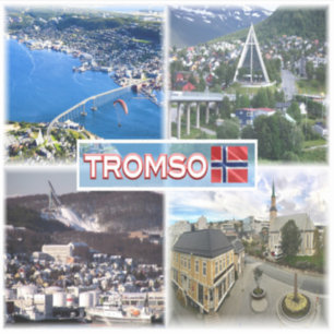 NO Tromso - Luftansicht - Artische Kathedrale Aufkleber