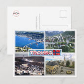 NO Tromso - Luftansicht - Artische Kathedrale Postkarte (Vorne/Hinten)