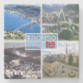 NO Tromso - Luftansicht - Artische Kathedrale - Steinuntersetzer (Vorderseite)