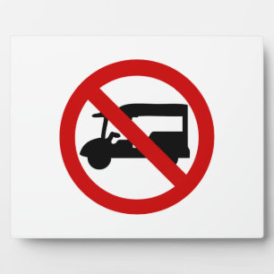 NO Tuk-Tuk TAXI ⚠ Thai Road Sign ⚠ Fotoplatte