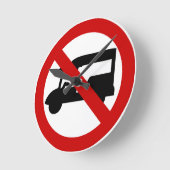 NO Tuk-Tuk TAXI ⚠ Thai Road Sign ⚠ Runde Wanduhr (Winkel)