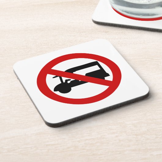 NO Tuk Tuk TAXI ⚠ thailändisches ⚠ Getränkeuntersetzer (Linke Seite)