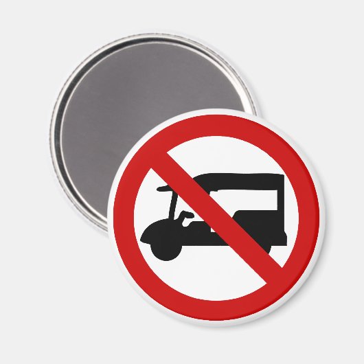 NO Tuk Tuk TAXI ⚠ thailändisches ⚠ Magnet (Vorderseite/Rückseite)