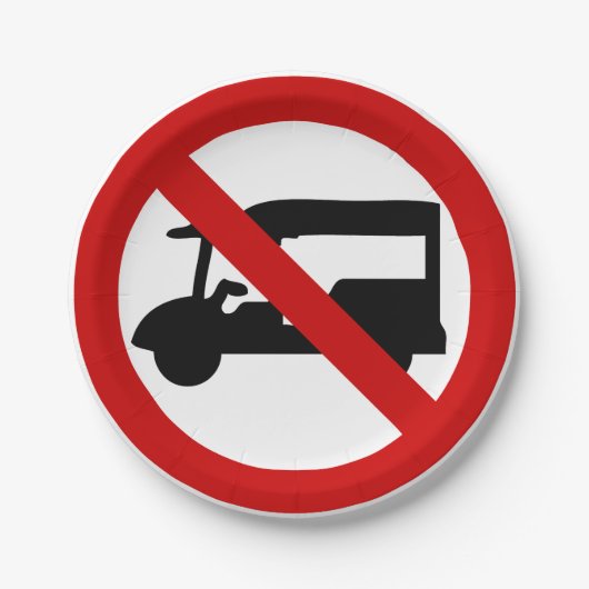 NO Tuk Tuk TAXI ⚠ thailändisches ⚠ Pappteller (Vorderseite)