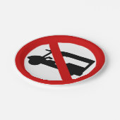 NO Tuk Tuk TAXI ⚠ thailändisches ⚠ Pappteller (Schrägansicht)