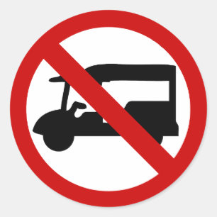 NO Tuk Tuk TAXI ⚠ thailändisches ⚠ Runder Aufkleber