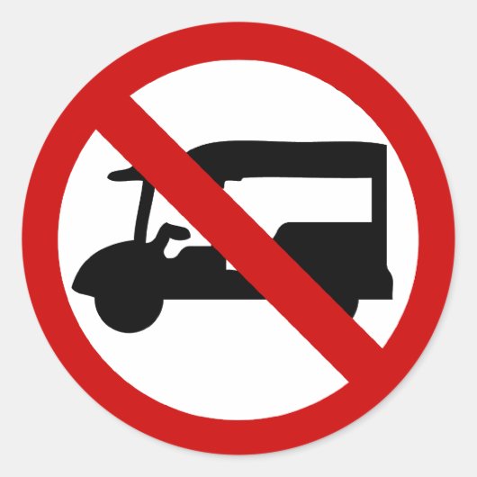 NO Tuk Tuk TAXI ⚠ thailändisches ⚠ Runder Aufkleber (Vorderseite)