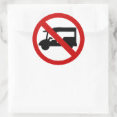 NO Tuk Tuk TAXI ⚠ thailändisches ⚠ Runder Aufkleber (Tasche)