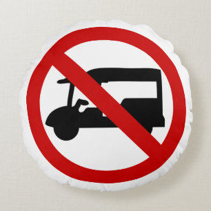 NO Tuk Tuk TAXI ⚠ thailändisches ⚠ Rundes Kissen