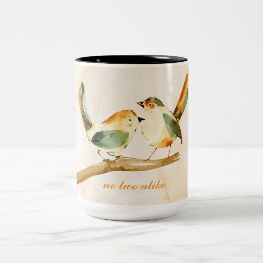 No Two Alike Twins Zweifarbige Tasse (Mittel)