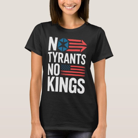 No Tyrants No Kings Freedom Patriot Protest T-Shirt (Vorderseite)