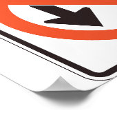 No U Turn Sign Poster (Ecke)