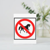 No Unicorns Highway Sign Postkarte (Stehend Vorderseite)