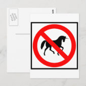 No Unicorns Highway Sign Postkarte (Vorne/Hinten)