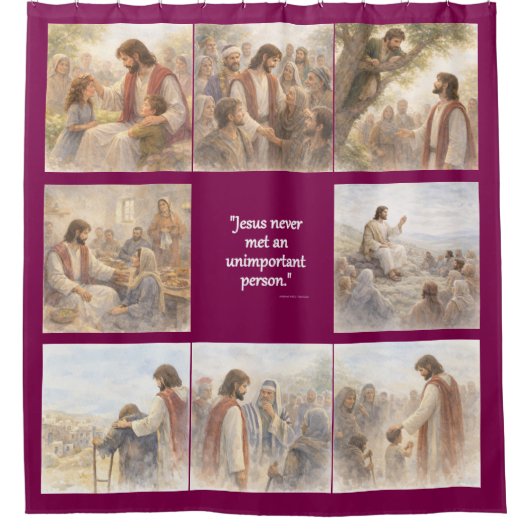 No unimportant person duschvorhang (Vorderseite)