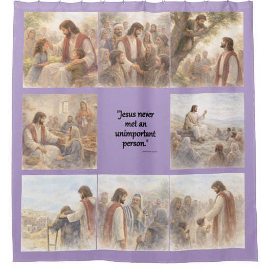 No unimportant person duschvorhang (Vorderseite)