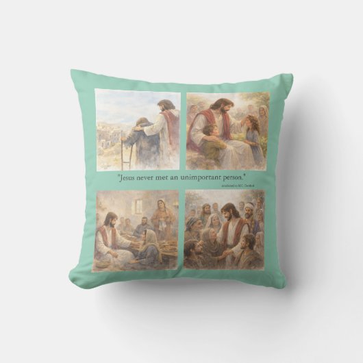 No unimportant person kissen (Vorderseite)