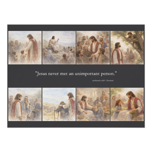 No unimportant person poster (Vorderseite)