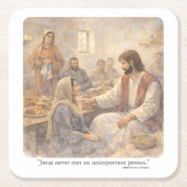 No unimportant person rechteckiger pappuntersetzer