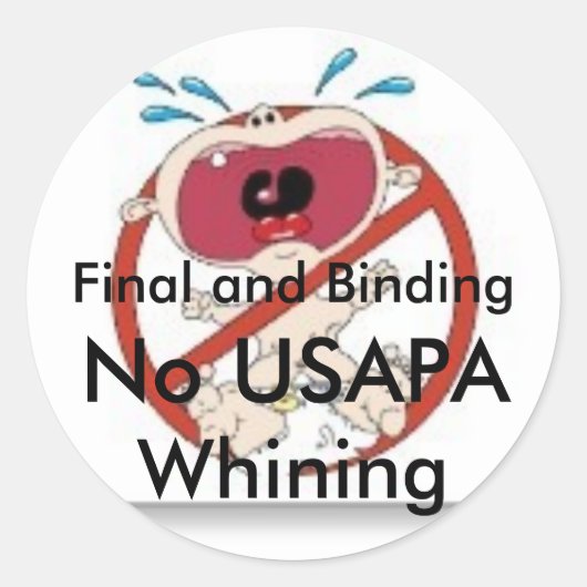 No USAPA Whinning #3 Runder Aufkleber (Vorderseite)