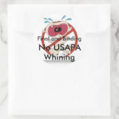 No USAPA Whinning #3 Runder Aufkleber (Tasche)