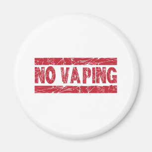 No Vaping Red Ink Stamp Magnet