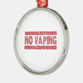 No Vaping Red Ink Stamp Ornament Aus Metall (Links)