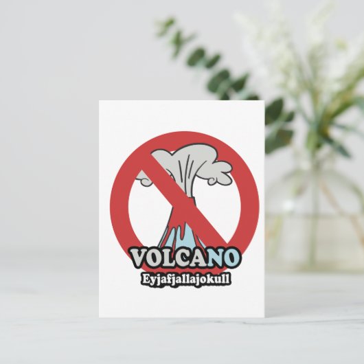 NO VOLCANO POSTKARTE (Stehend Vorderseite)