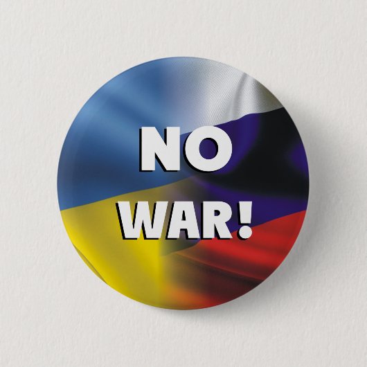No war between Russia and Ukraine. Button (Vorderseite)