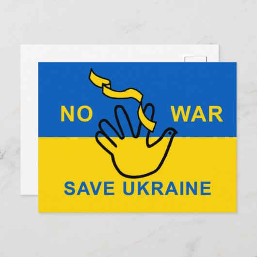 No war, save Ukraine Postkarte (Vorne/Hinten)
