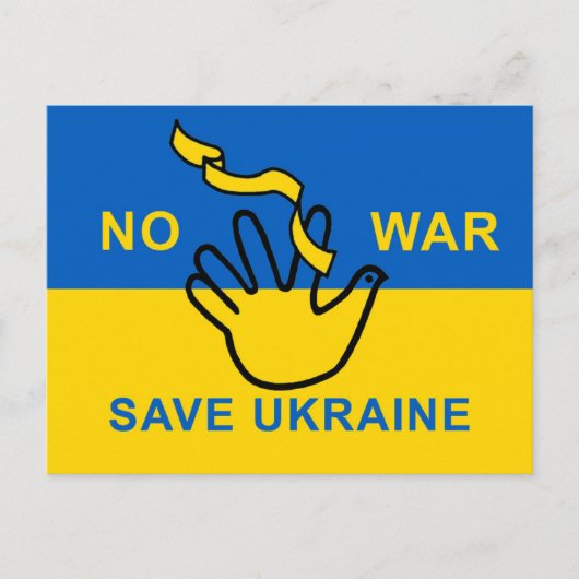 No war, save Ukraine Postkarte (Vorderseite)
